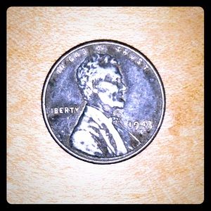 Rare 1943 Silver Penny wheat back quality fine